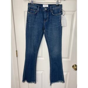 NWT Current Elliott Denim The Flip Flop Boot Cut Leg Fray Hem Jeans in Westry
